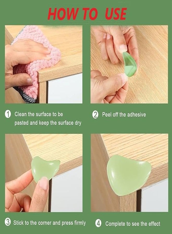 CARTZILLA Glow in Dark Corner Protector, Soft PVC Table Edge Guards, Green, 0.98x0.87 Inch,1pack of 10pcs, Baby Safety Furniture Bumpers - Image 4