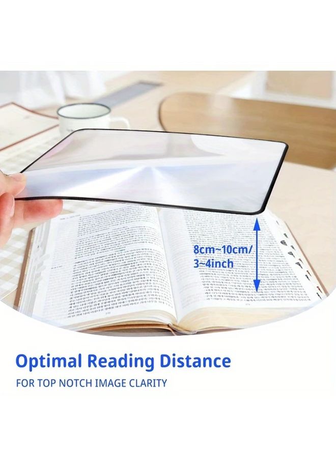 FlexiView عدسة فريسنيل PVC بوكمارك مكبر 3X للقراءة المطبوعة الصغيرة الخرائط الكتب 1 قطعة - Image 1