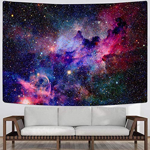 KYKU Galaxy Tapestry Wall Hanging Purple Outer Space Tapestry Cool Trippy Nebula Universe Tapestries for Bedroom Living Room Dorm Decor (W78.7 × H59.1, Purple) - Image 5