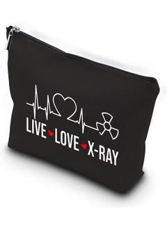 WCGXKO WCGXKO X-ray Tech Gift Live Love X-Ray Zipper Pouch Makeup Bag Radiology Tech Graduation Gift (Live Love X-Ray) 