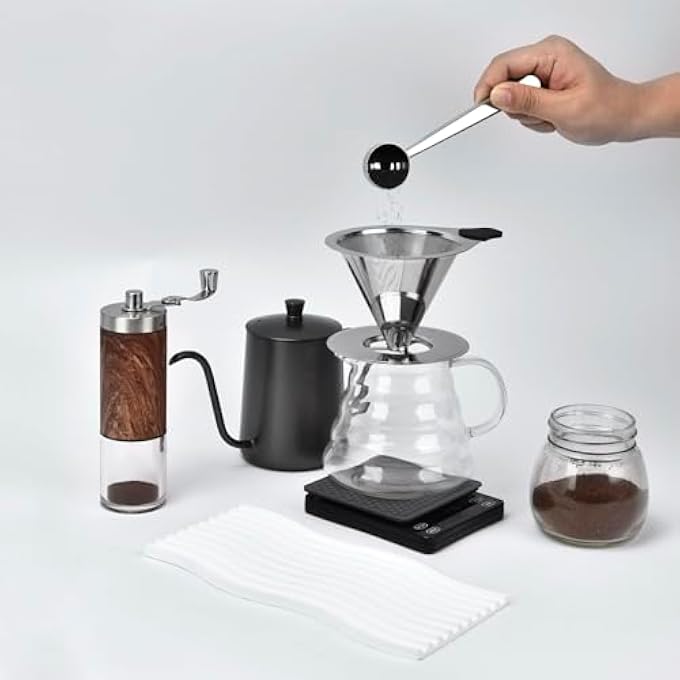Unity Coffee Filter Reusable Stainless Steel Mesh Dripper Permanent Pour Over Coffee Dripper Paperless Drip Cone Coffee Filter With Holder Kitchen Tools For Manual Coffee Maker - Image 4