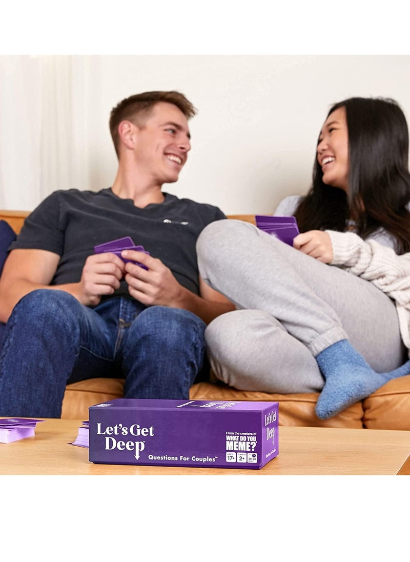 null - WHAT DO YOU MEME? Let's Get Deep, Deeper Questions for Couples, Love Language Card Game, Great Gift For Your Partner, Age 17+ For 2+ Players - Image 1