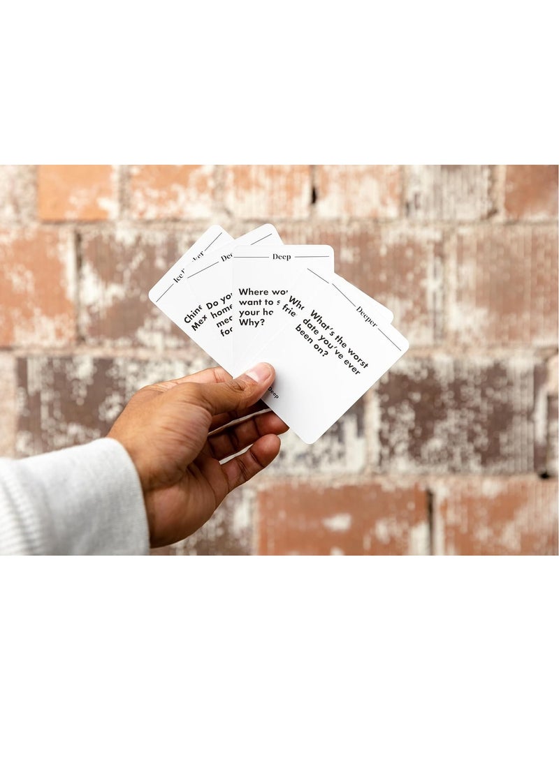 null - WHAT DO YOU MEME? Let's Get Deep, Deeper Questions for Couples, Love Language Card Game, Great Gift For Your Partner, Age 17+ For 2+ Players - Image 1