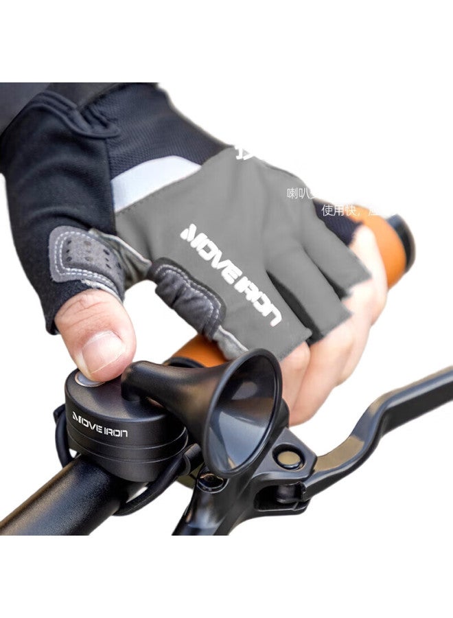 Move Iron Bicycle Electric Horn, Mountain Bike, Children'S Bike Bell, High Decibel, Waterproof, Rechargeable Bell, Black - Image 3