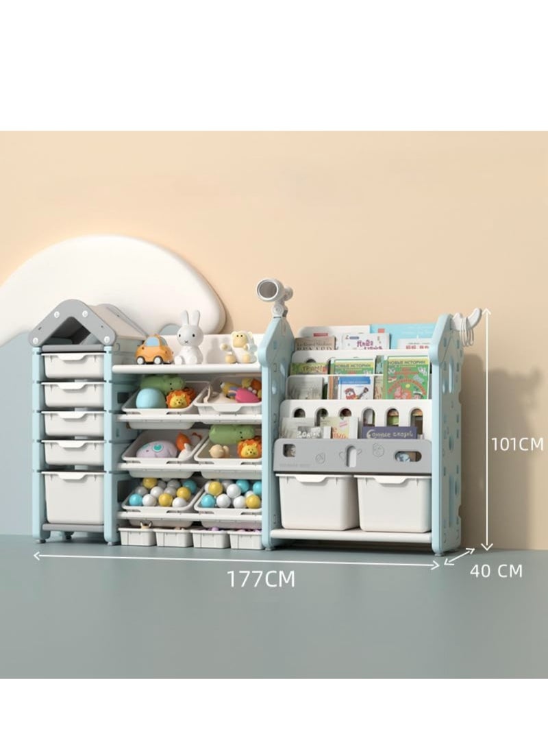 Generic Floor-to-ceiling Toy Storage Rack Large Capacity Home Baby Locker Magic House Children's Storage Rack  - Image 5