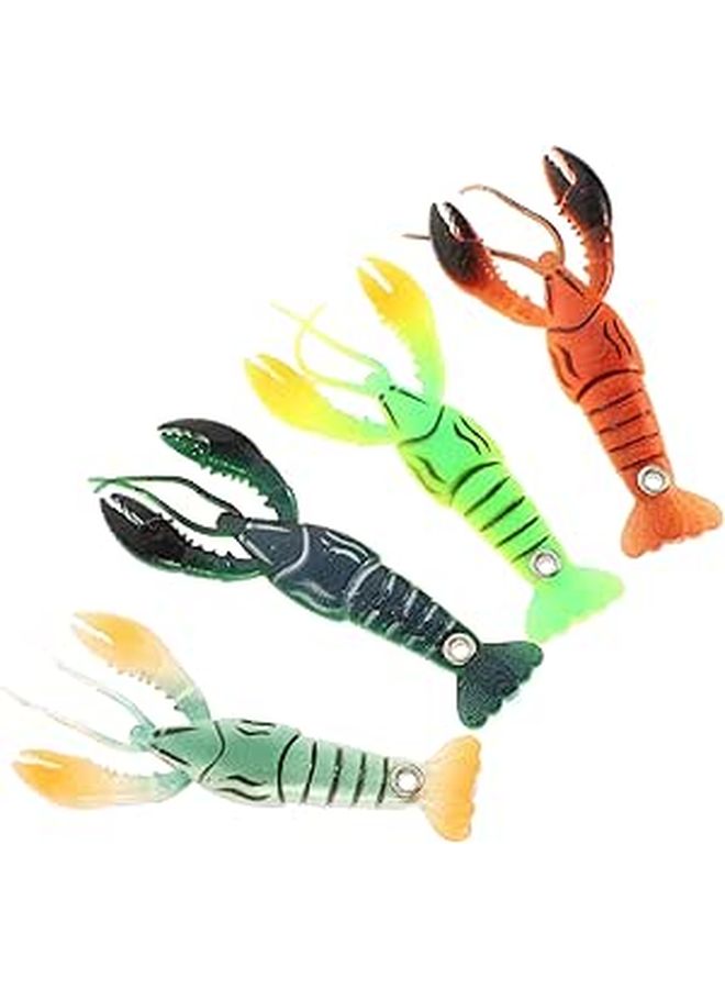 4pcs 95mm Soft Fishing Lures Set Realistic Crawfish Baits for Freshwater Fishing - Image 1