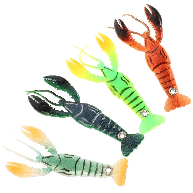 4pcs 95mm Soft Fishing Lures Set Realistic Crawfish Baits for Freshwater Fishing - Image 2