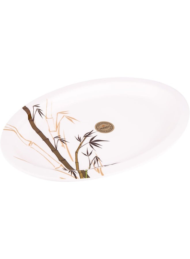AKDC M/Mine Oval Platter L(25cm) xW(34cm) xH(3cm) White - Image 2