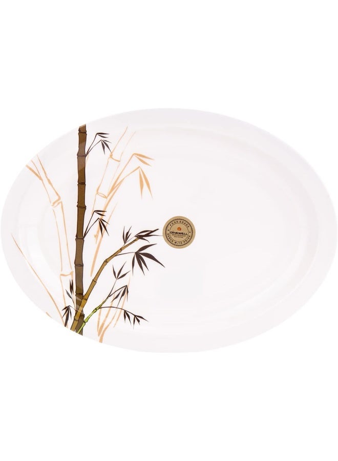 AKDC M/Mine Oval Platter L(25cm) xW(34cm) xH(3cm) White - Image 1