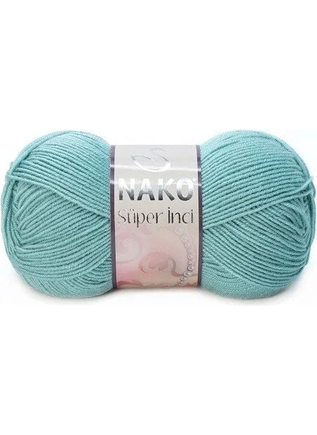 ناكو Super Inci 02524 5 Pieces Hand Knitting Yarn Mint Green