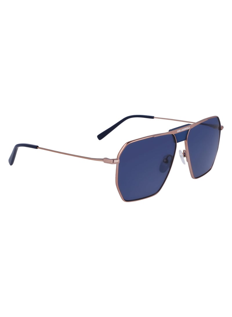 Karl Lagerfeld FULL RIM METAL METAL KARL LAGERFELD SUNS KL350S 5813 (718) MATTE AMBER GOLD - Image 3