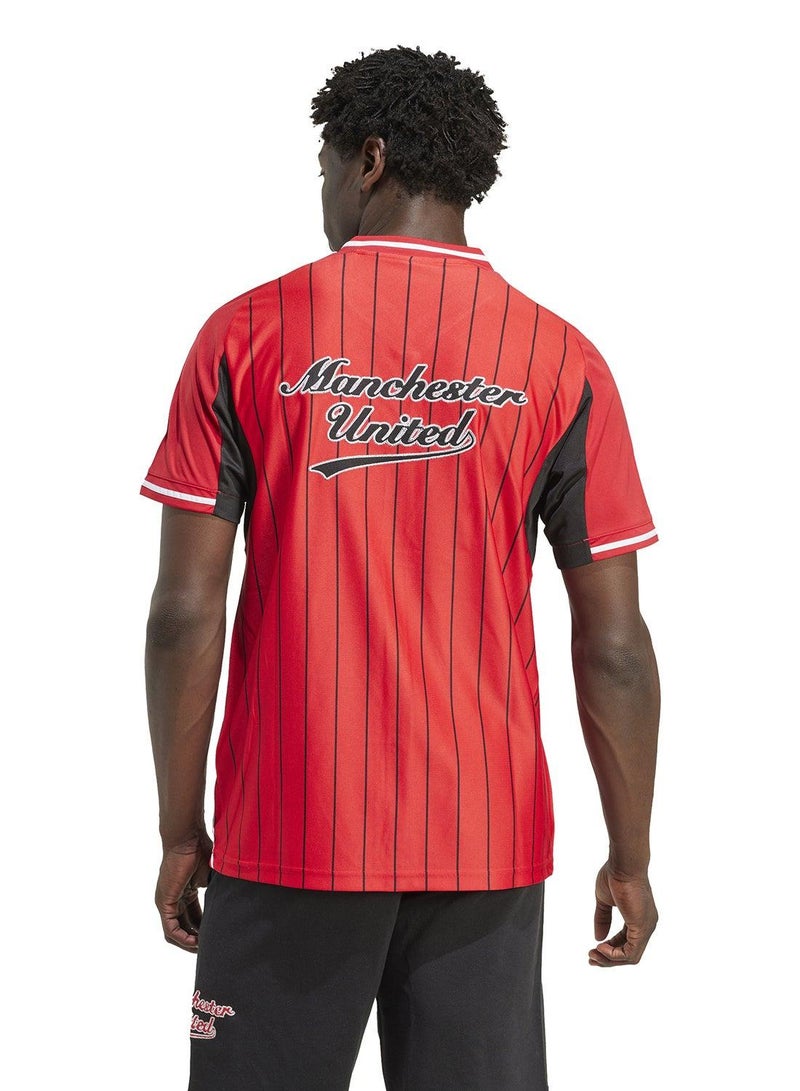 اديداس قميص رجالي أحمر قصير الأكمام - Image 2