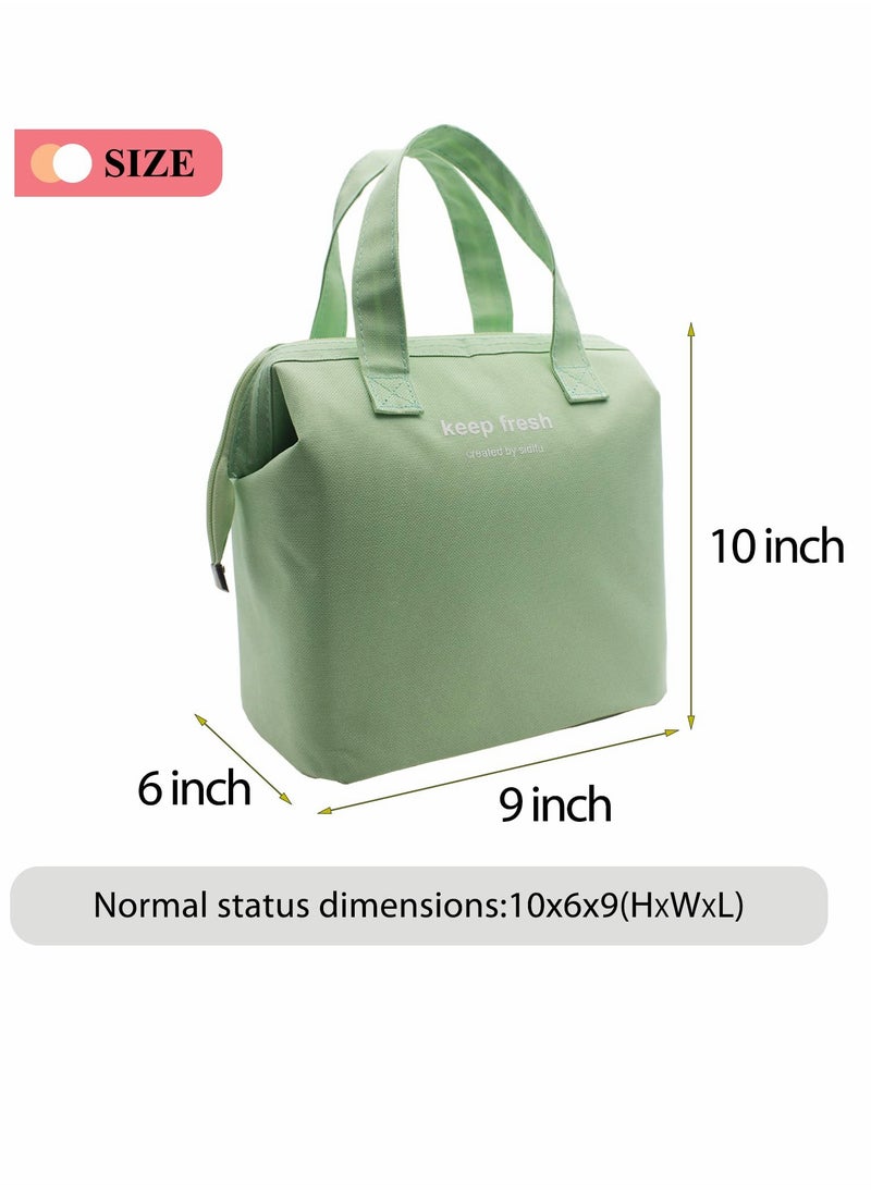 SYOSI - Lunch Bag Bento Bag, Thickened Thermal Insulation Refrigerated Tote Box Carrying for Students Ladies Men Picnic Work Outdoor (Light Green) - Image 1