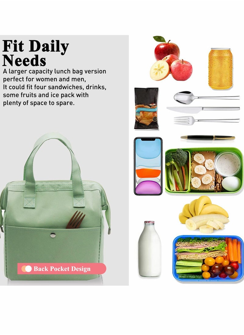 SYOSI - Lunch Bag Bento Bag, Thickened Thermal Insulation Refrigerated Tote Box Carrying for Students Ladies Men Picnic Work Outdoor (Light Green) - Image 1