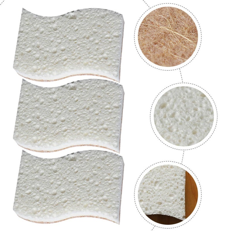 Natural Fiber Kitchen Sponges 6 Pack Thickened For Pans And Household Cleaning - Image 4