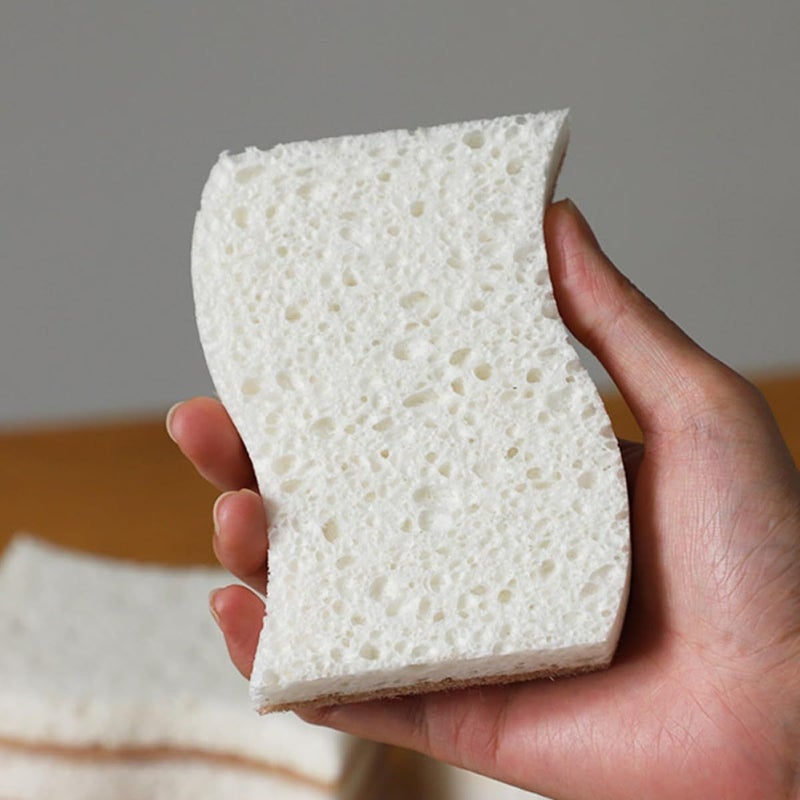 Natural Fiber Kitchen Sponges 6 Pack Thickened For Pans And Household Cleaning - Image 5