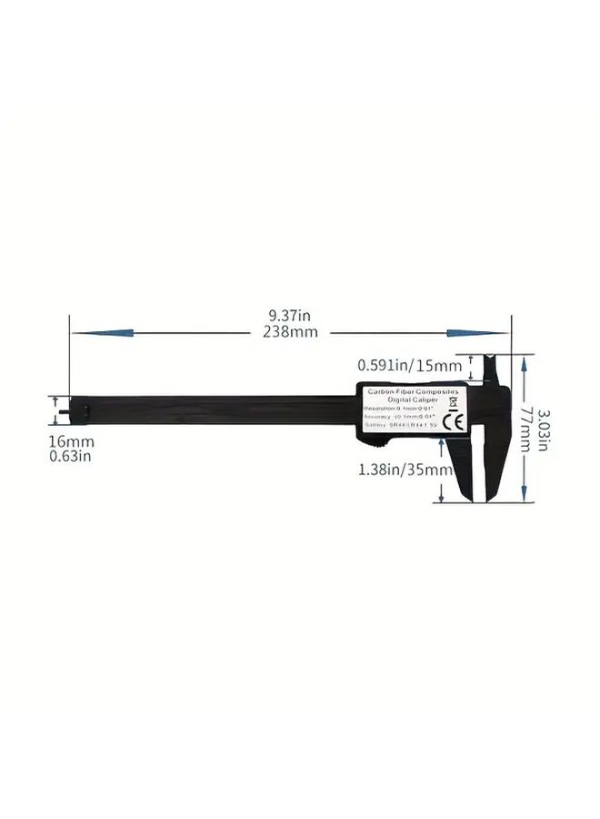 Digital Caliper 150mm And 100mm Carbon Fiber Dial ABS For Precision Measurement - Image 2