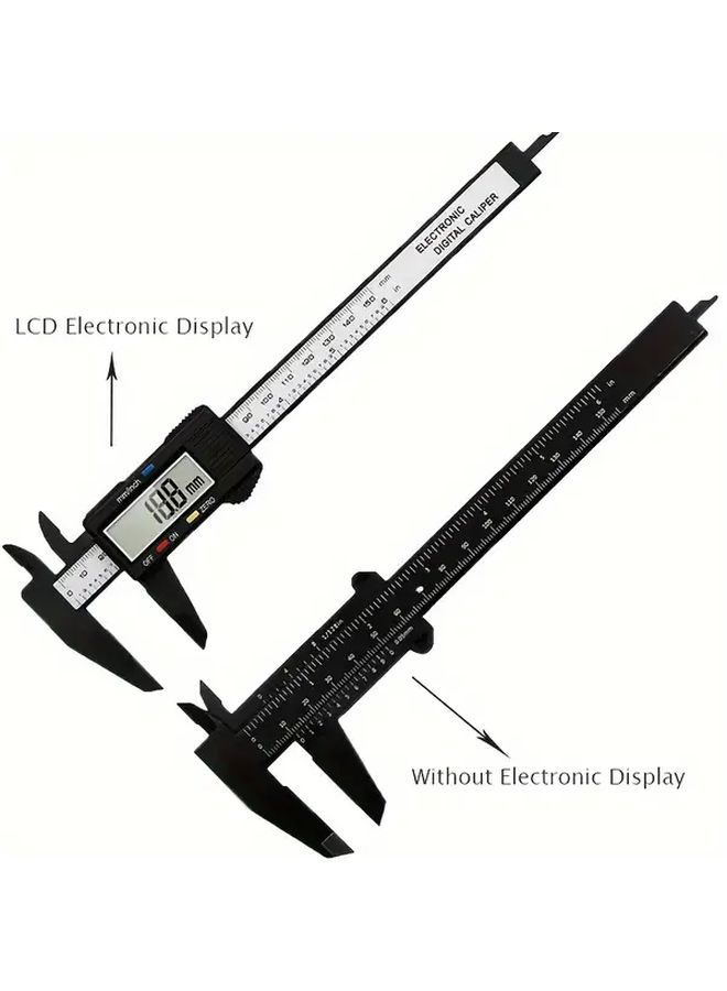 Digital Caliper 150mm And 100mm Carbon Fiber Dial ABS For Precision Measurement - Image 5