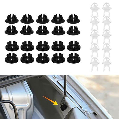 Lecctso 30PCS Hood Prop Rod Holder, Hood Rod Clip, Car Hood Rod Grommet Clips, Car Engine Hood Stay Clips, 91503-SS0-003 Car Engine Hood Support Prop Rod Grommet Clips for Cars Automobile Bracket - Image 1