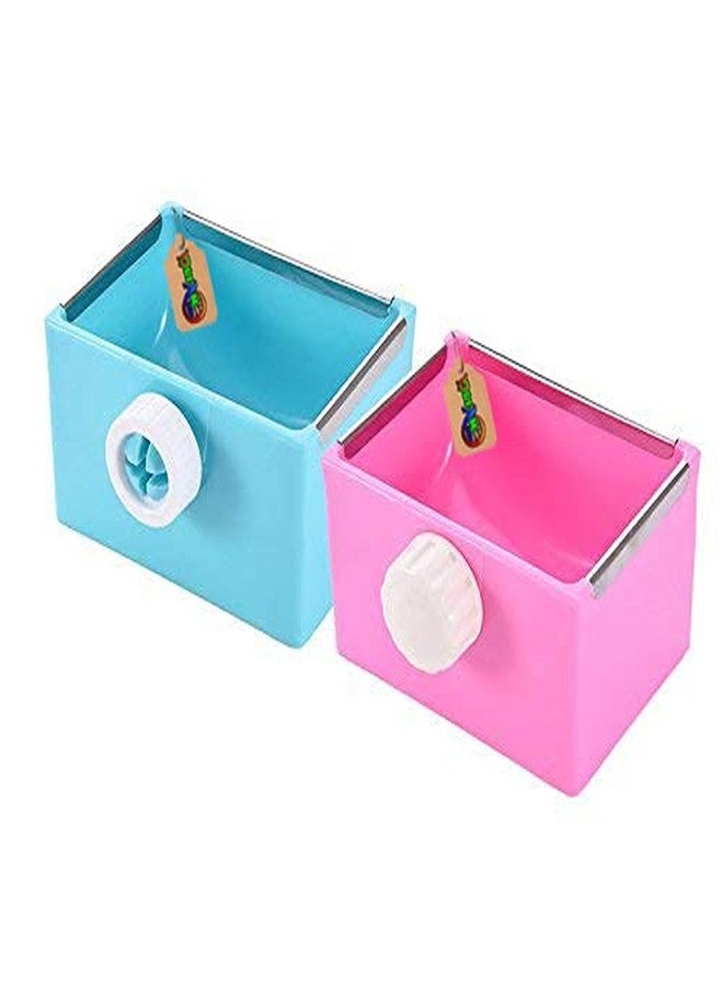 DreamAuro Bite Proof Cage Attach with Steel Coating on Edges Food Bowl Cum Water Bowl for Hamster, Guinea Pigs, Rabbit, Chinchilla (Random Color) - Image 3