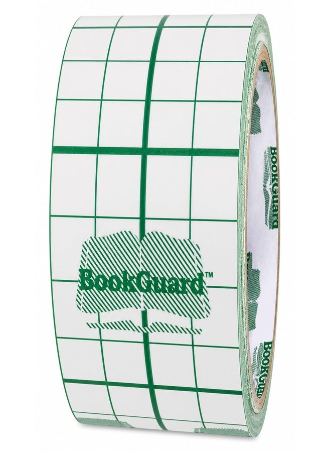 BookGuard 2 Inch Clear Vinyl Book Repair Tape with Grid Liner, 10 yd Roll, Matte Non-Glare Book Binding Tape for Spines, Covers, Pages, Library Book Repair, Schools, Hymnals - Image 1