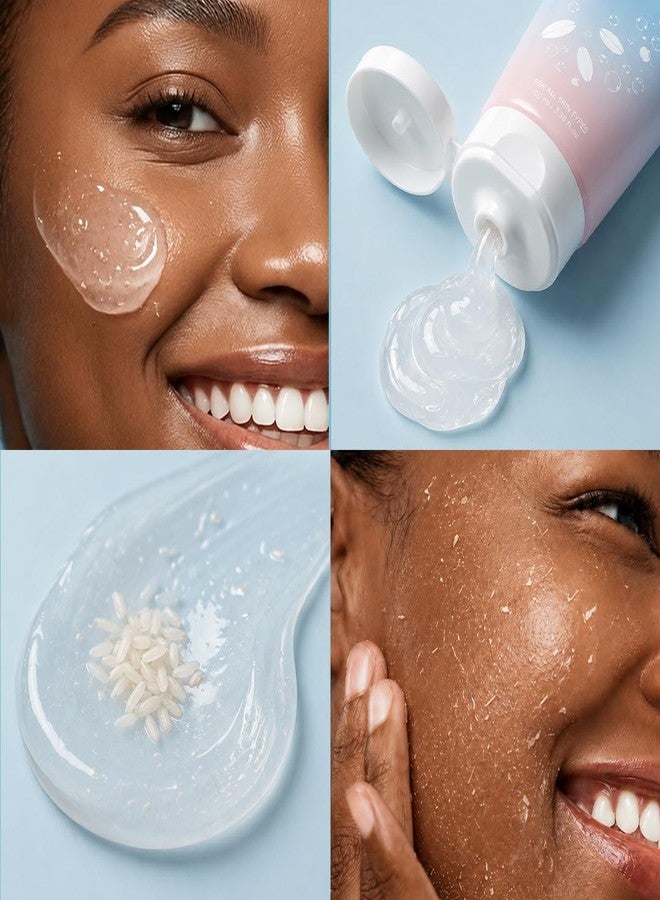 Glamveda Korean Rice & Ceramide Enzyme Scrub for Face | Gentle Daily Exfoliator with Rice Water, Lactic & Glycolic Acid, Niacinamide | Removes Dead Skin, Smoothens Texture & Boosts Glow | Face Scrub For Glowing Skin |100 gm - Image 4
