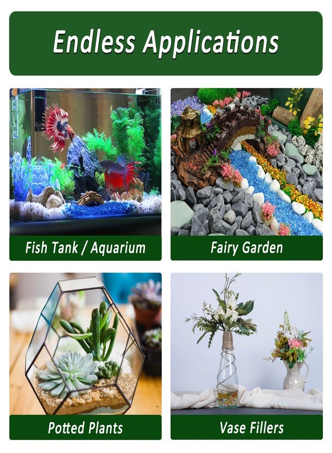 BXI 2.2 Lbs Small Aquarium Substrate Gravel Sand, Polished Smooth Fish Tank Gravel, Colorfast Uncoated Vibrant Blue Sea Glass, Decorative Stones for Vase Fillers, Fairy Garden, Potted Plants - Image 4