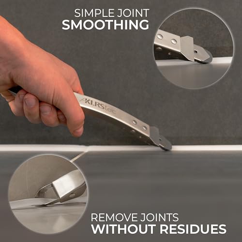 KLRStec Professional Caulking Tool [100% Stainless Steel] 4 in 1 Caulk Remover Tool Kit - Grout Remover and Finishing Tool – Professional Multitool for perfect Silicone Joints DIY Sealer and Scraper - Image 5