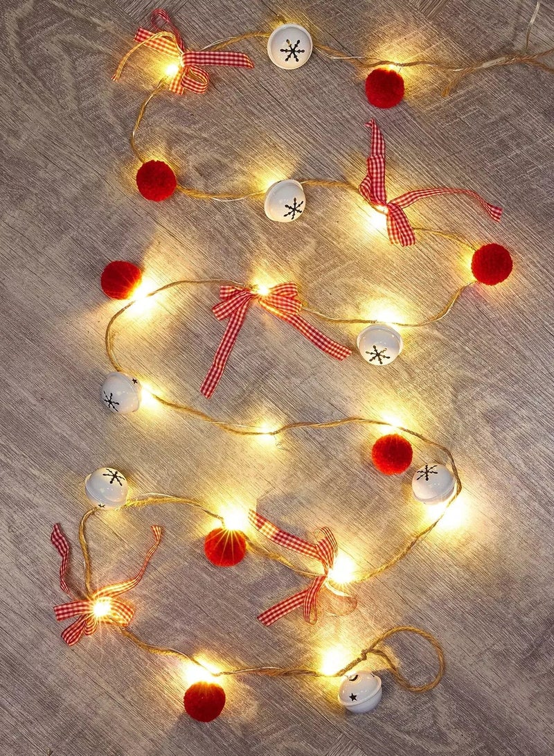 Generic 1pc Christmas String Light With 20pcs Bow Decor Bulb  - Image 2