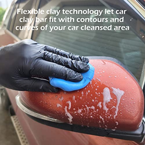 awave bloom Car Clay Bars Auto Detailing 400g and Clay bar Lubricant Tablets 8 Pack(1pcs=16 oz) Clay bar kit for Car Detailing Damage Free Cleaning - Image 4