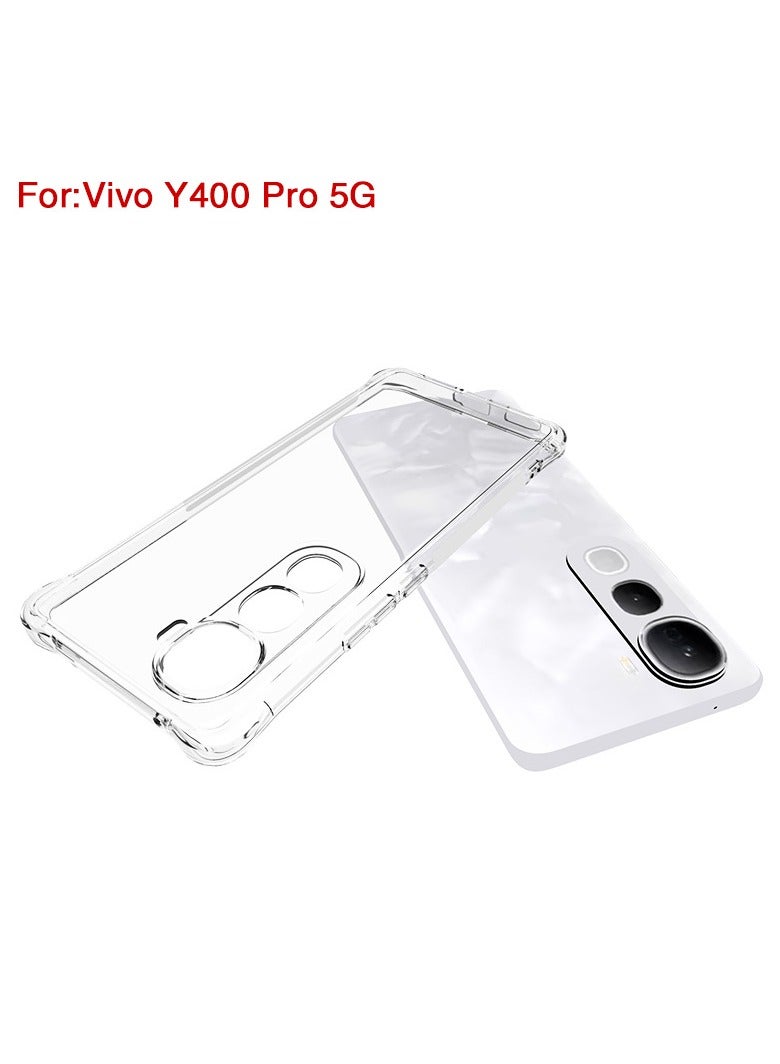 general Vivo Y400 Pro 5G Airbag Phone Case Transparent Anti-Drop TPU Protective Case High Transparency No Change Yellow Airbag Cushioning Precise Fit Scratch and Wear Resistant - Image 3