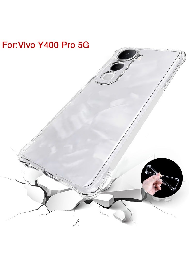 general Vivo Y400 Pro 5G Airbag Phone Case Transparent Anti-Drop TPU Protective Case High Transparency No Change Yellow Airbag Cushioning Precise Fit Scratch and Wear Resistant - Image 4