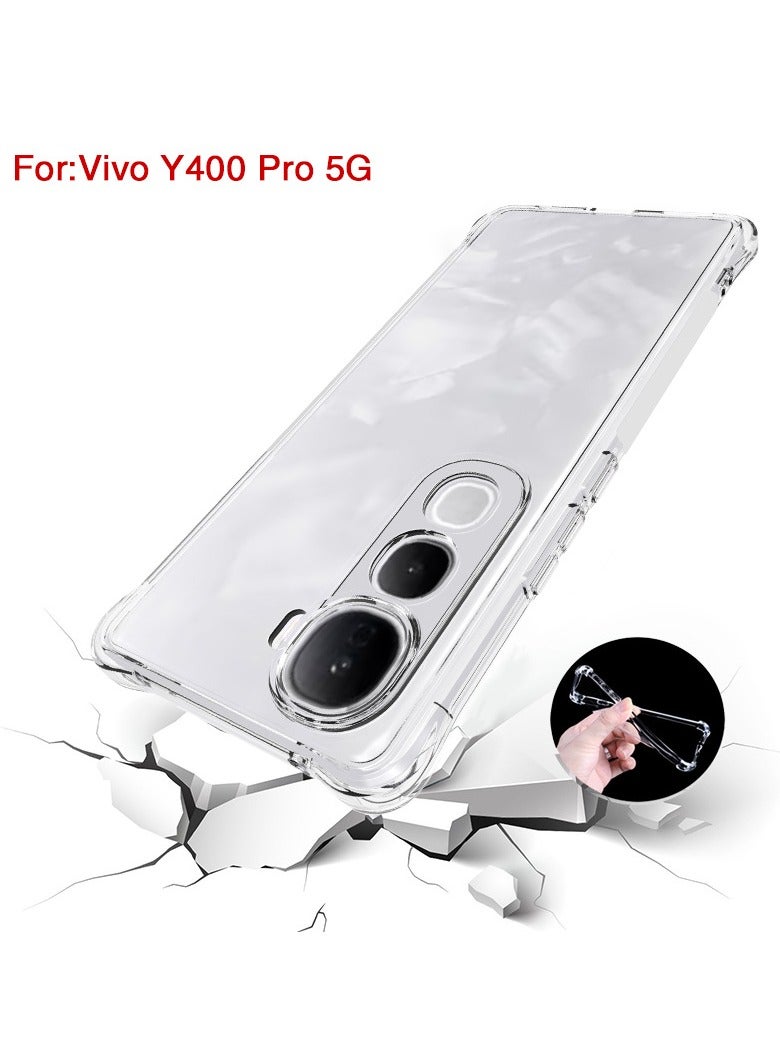 general Vivo Y400 Pro 5G Airbag Phone Case Transparent Anti-Drop TPU Protective Case High Transparency No Change Yellow Airbag Cushioning Precise Fit Scratch and Wear Resistant - Image 5