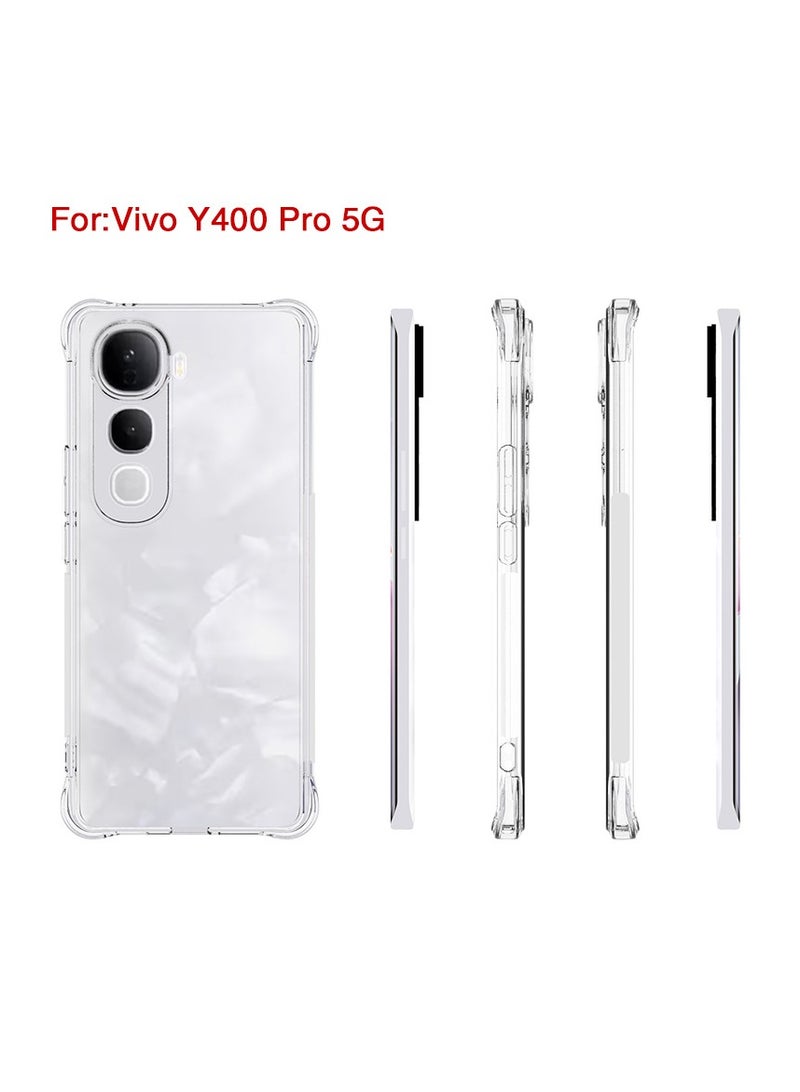 general Vivo Y400 Pro 5G Airbag Phone Case Transparent Anti-Drop TPU Protective Case High Transparency No Change Yellow Airbag Cushioning Precise Fit Scratch and Wear Resistant - Image 2
