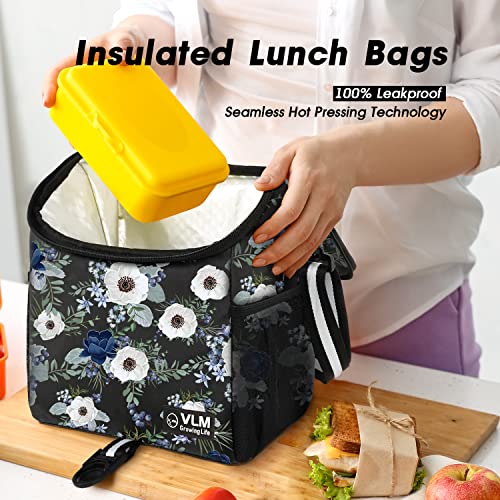 VLM Lunch Box for Women, Insulated Lunch Bag Women with Adjustable Shoulder Strap, Cute Lunch Tote Bag for Work,Picnic,Camping - Image 3