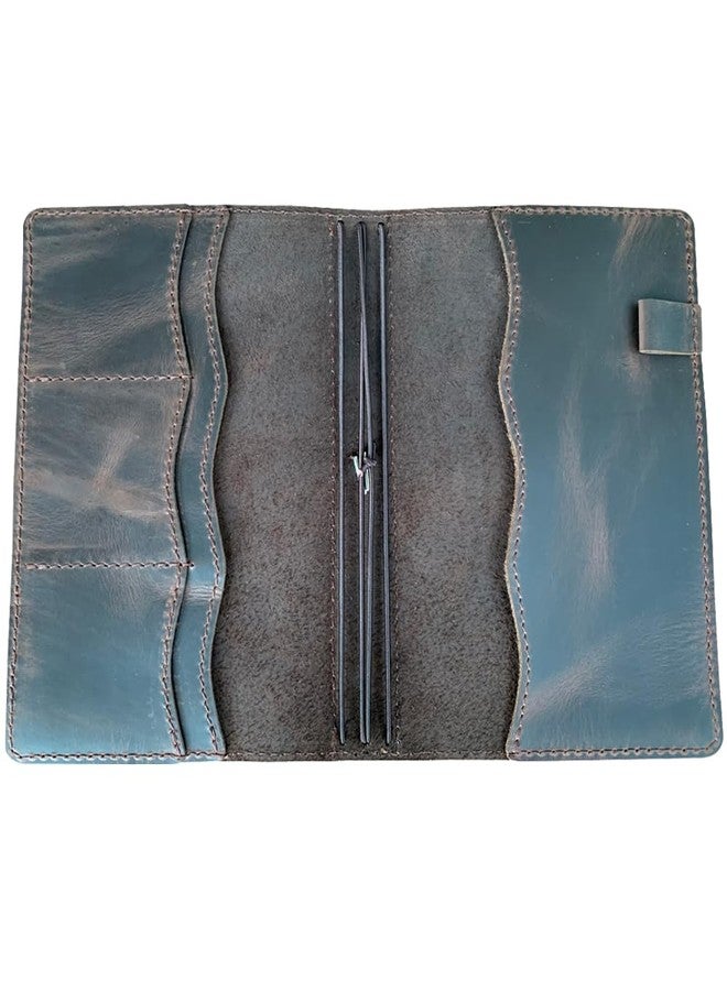 newestor Travelers Notebook Cover with Inner Pockets, Card Slots and Pen Holder, B6 Size, Dark Brown - Image 2