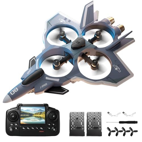 Snugzy RC Plane with Camera Brushless Remote Control with Screen 360 Flip Fighter Jet Toy for Kids 816 Airplane Toys Gifts for Kids and Adult - Image 1