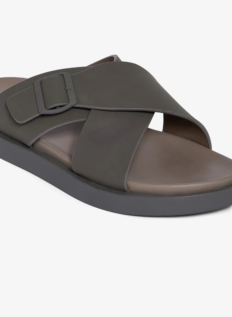 Geoomnii GREEN Geoomnii Men’s Arabic Sandals – Comfortable Casual Leather Slide Sandals for Everyday Wear for Men | Best Price UAE