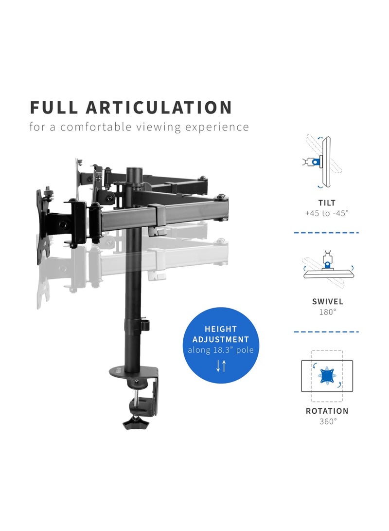 Triple Monitor Holder 15"-33" Adjustable Desk Arm Z033