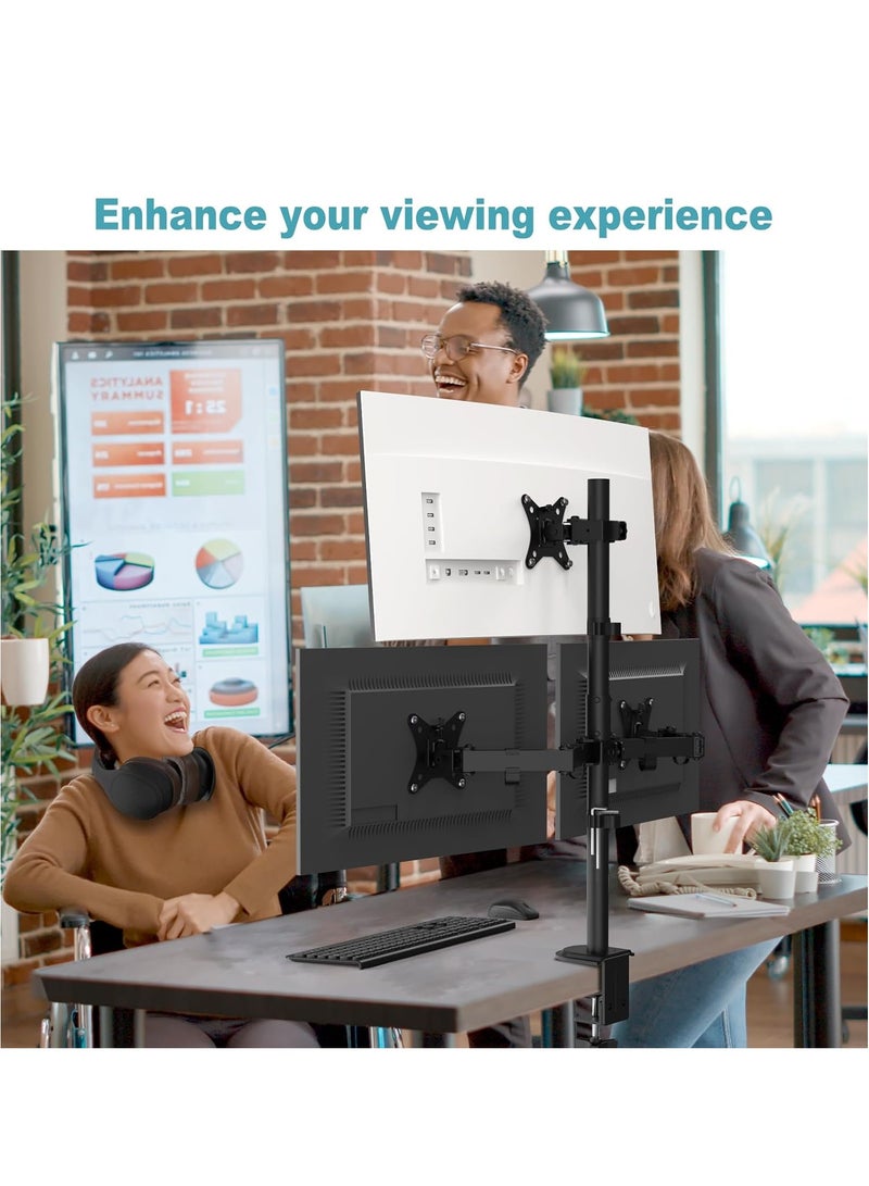 Triple Monitor Holder 15"-33" Adjustable Desk Arm Z033