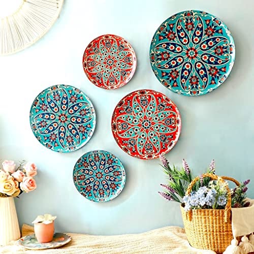 RITUALISTIC Turkish Wall Plates - Set of 5 (Multicolor) |Home Decor | Painting | Divine | Intricate Designs - Image 4