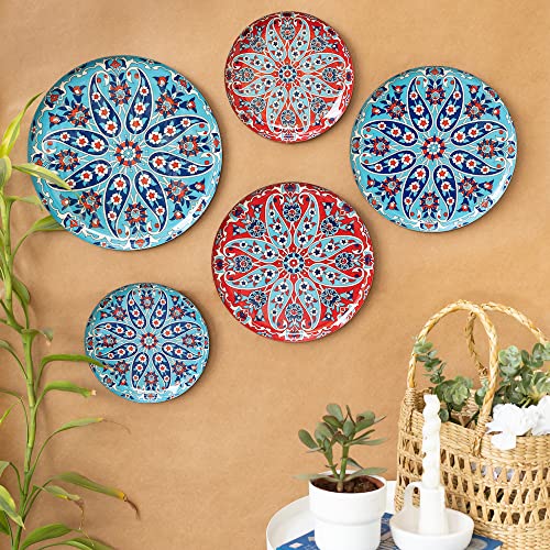 RITUALISTIC Turkish Wall Plates - Set of 5 (Multicolor) |Home Decor | Painting | Divine | Intricate Designs - Image 2