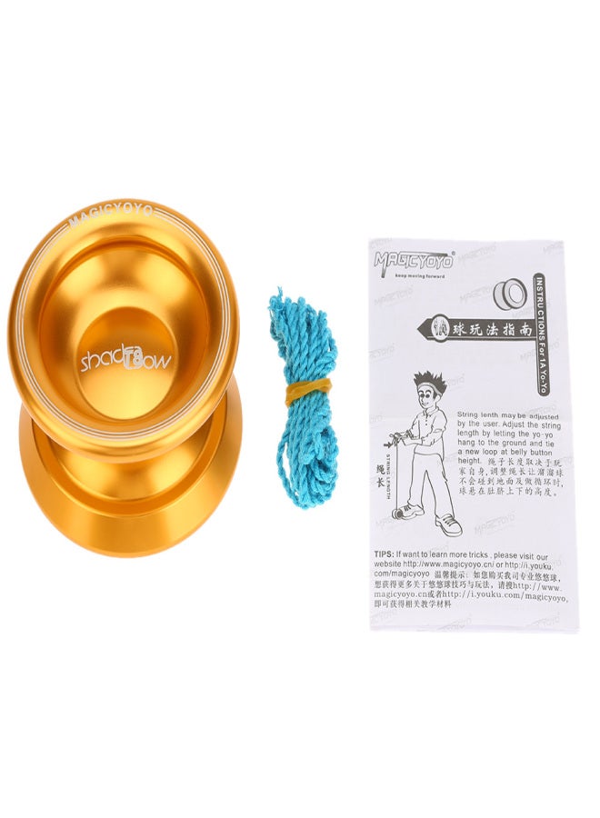 Magic Yoyo Professional Magic Yoyo T8 Aluminum Alloy Metal Yoyo 8 Ball KK Bearing with String for Kids Gold - Image 3