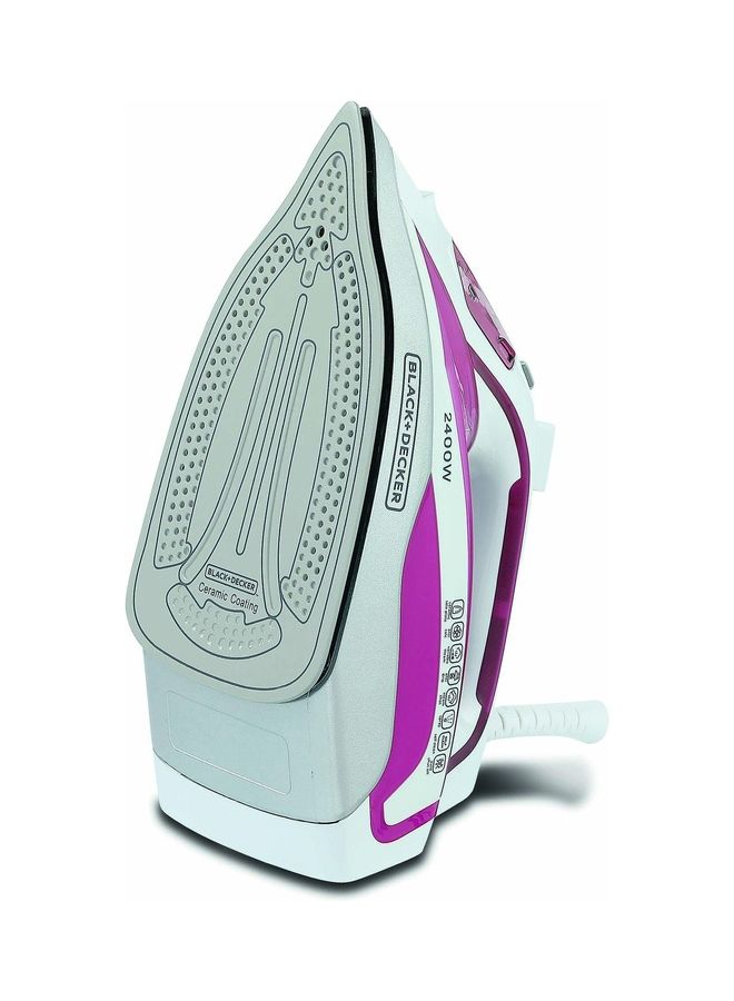 BLACK+DECKER Steam Iron 380 ml 2400 W X2400-B5 Pink/White - Image 2