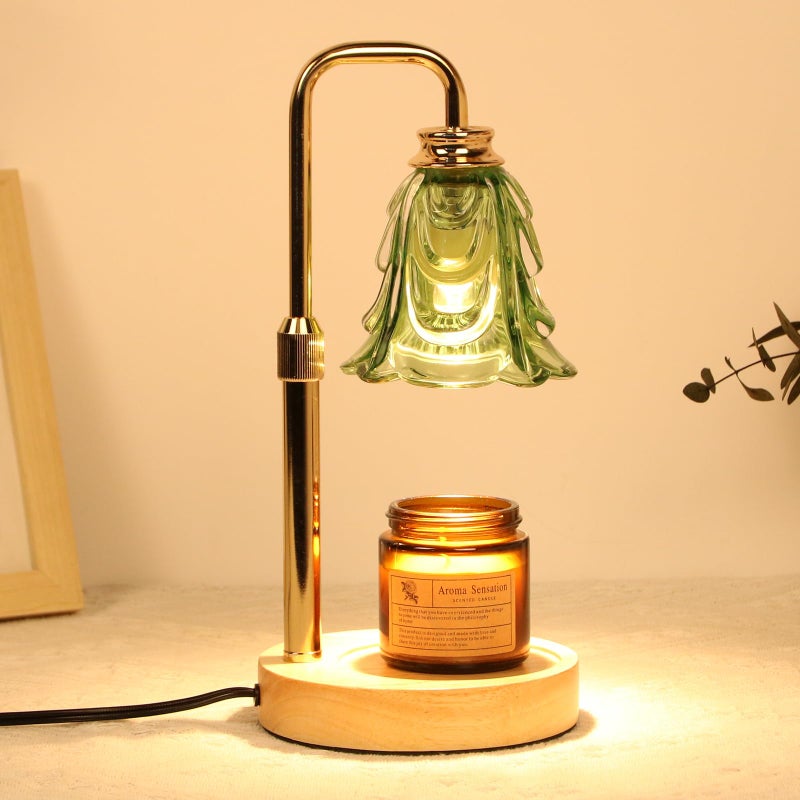 Droyek Candle Warmer Lamp with Timer Electric Candle Warmer Lamp Adjustable Height Dimmable Wax Warmer Lamp Jar Candles with 2 Bulbs for Home Decor & Office - Image 1