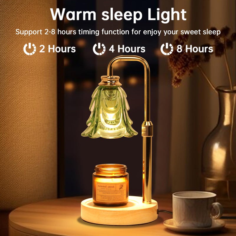 Droyek Candle Warmer Lamp with Timer Electric Candle Warmer Lamp Adjustable Height Dimmable Wax Warmer Lamp Jar Candles with 2 Bulbs for Home Decor & Office - Image 4