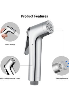 Bidet Shattaf Set, Bidet Sprayer for Toilet with 47 Inch Anti leaking Stainless Steel Hose, Muslim Shower Bidet Spray Set - pzsku/ZB527683A6A3B5F34E931Z/45/_/1711500823/449d1fe0-1295-44ff-bb2a-c7e16c1c07fd