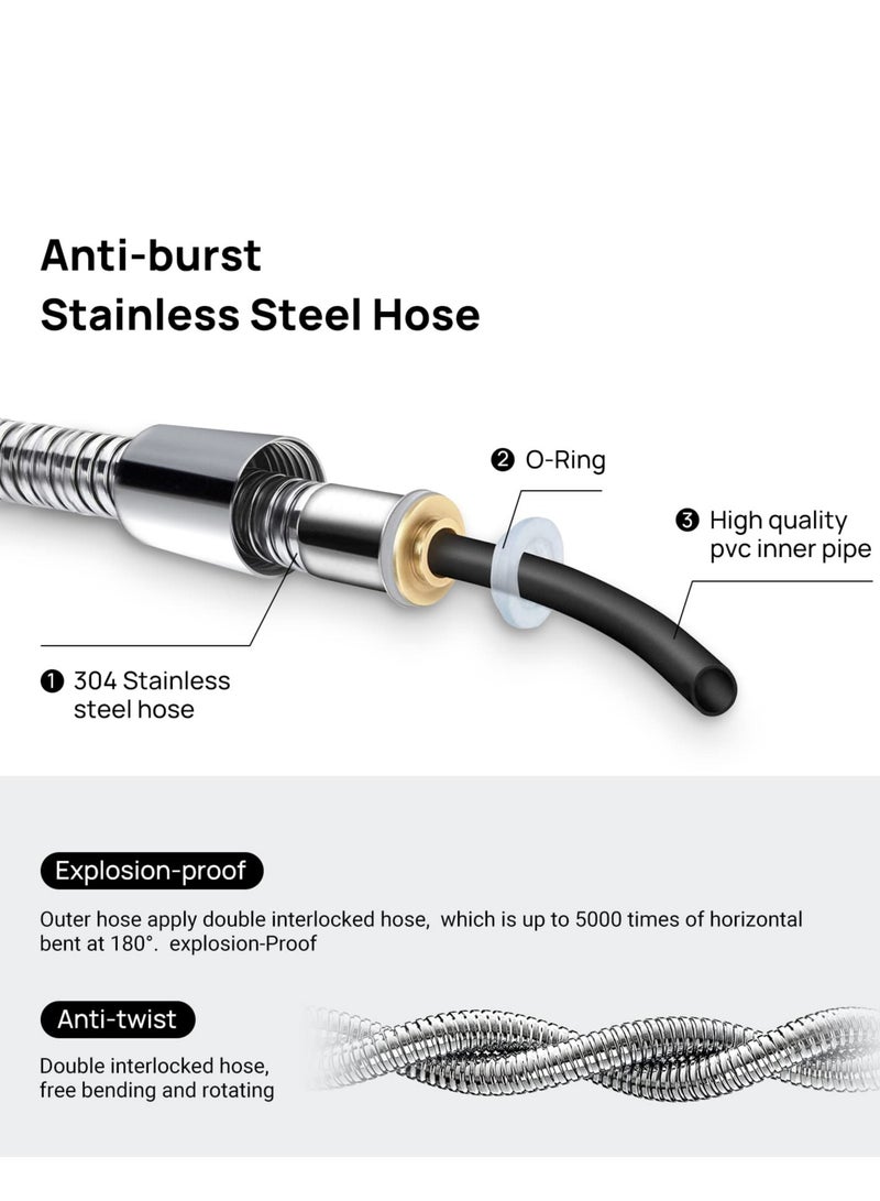 Jomoo Bidet Shattaf Set, Bidet Sprayer for Toilet with 47 Inch Anti leaking Stainless Steel Hose, Muslim Shower Bidet Spray Set - Image 4