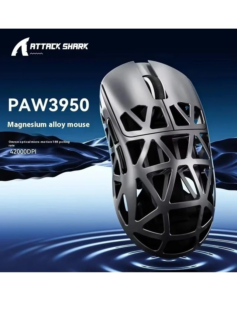 Attack Shark R2 Magnesium Alloy Wireless Mouse, 8k Fast And Accurate Gaming Mouse, Compact And Lightweight Bluetooth Mouse, Elegant Design Computer Mouse With Three Modes, (1pc, White) - Image 2