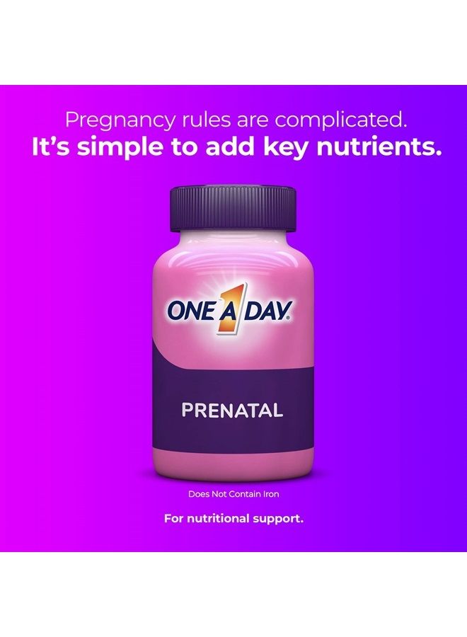ONE A DAY حلوى الفيتامينات المتعددة للنساء قبل الولادة من One A Day، بما في ذلك فيتامين أ، ج، د، ب6، ب12، حمض الفوليك والمزيد، 120 قطعة، مكمل غذائي قبل وأثناء الحمل - Image 4